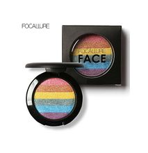 FOCALLURE New Rainbow Highlighter Makeup Palette Cosmetic Blusher Shimmer Powder Contour Eyeshadow Face Changing Highlight