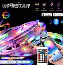LED Christmas String Lights,APP Controlled LED Smart Tree Lights  Waterproof Christmas String Lights, USB Charging, Music Sync Twinkle Lights for DIY Wedding Decoration