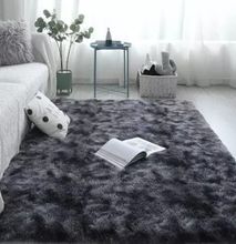 Soft Fluffy Patched Carpets 5*8 Black