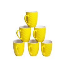 Generic Classy Ceramic Yellow Mugs/Cups For Tea/Coffee Set