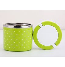 Stainless Steel Dotted  Lunch Box - Thermal Food Container Portable Dinnerware