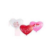 12inch Heart Balloon Standard Pink, Red, & White Colours With Silkscreen Printing inch I Love You 50Pcs/Pkt