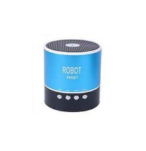 Robot Mini Bluetooth Wireless Speakers with free Memory card- Blue