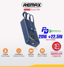 remax RPP-550 Suji Series 30000mAH 20W+22.5W PD+QC Large Capacity Fast Charge Power Bank with Cable and Flashlight