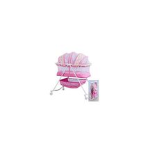 Trendy Foldable Baby Bassinet /Crib With Wheels - Pink