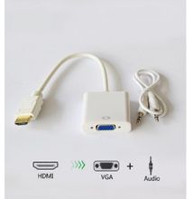 HDMI To VGA Adapter Converter with Free Audio Cable