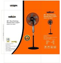 VELTON 16 Inch Stand Fan With Timer -VSF-16530
