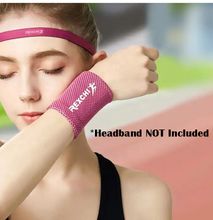 Rexchi 1 Piece Sweat Belt Women Wrist Brace Support Breathable Ice Cooling Wristband For Gym