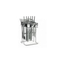 Generic 24 Pcs Stainless Steel Cutlery Set Cutlery + Rack