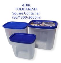Adix Food Fresh Square 3Pcs Container 750/1300/2000ML