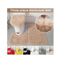 Fashion 3pcs Non-slip Bathroom Fluffy Mat