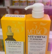 Medix5 5 Medic 55 Vitamin C + turmeric Firming And Brightening Cream + Serum