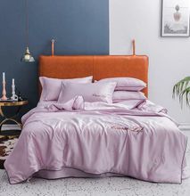 6pc Luxury Silk Comforter Duvet set Purple - 6 x 7