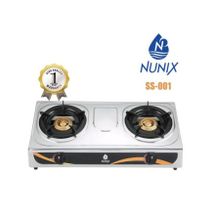 Nunix 2 Burner Table Top Gas Cooker SS001 Stainless Steel