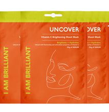 UNCOVER I Am Brilliant Vitamin C Brightening Sheet Mask - 3 Pieces