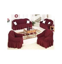 Stretchable Sofa Seat Covers seven seater - Brown