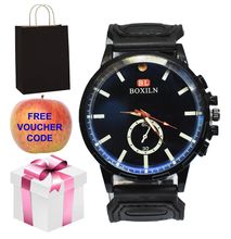 Boxlin Leather watch Plus free gift box,gift bag and voucher cord