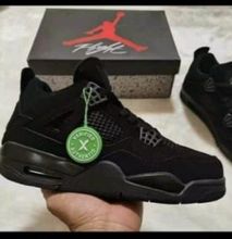 Jordan 4 black sneakers