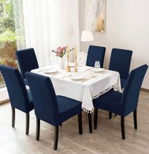 Dining Chair Covers- Plain Blue (1 piece for 1 chair)