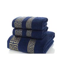 Generic 3 Piece Bath Towel Set - Dark Blue