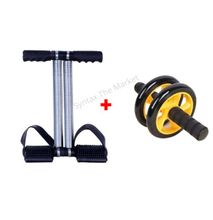AB Wheel Double Wheel Abs Roller + Tummy Trimmer + FREE Knee Mat