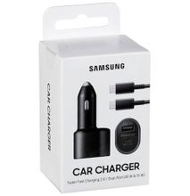 Samsung Samsung Super Fast Dual Car Charger Adapter(45W+15W) Two Port Pd With USB Type C Cable