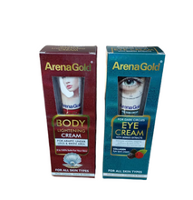 ARENA GOLD Body Lightening Cream + EYE Cream. Removes Eye Spots