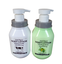 COOL DAYS Milk WHITENING Lotion & OLIVE & ALOE Hydrating Lotion.