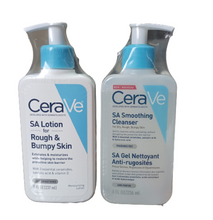 CeraVe Salicylic acid & Vitamin D LOTION for rough skin + Smoothing CLEANSER Smooths, Exfoliates, Moisturizes