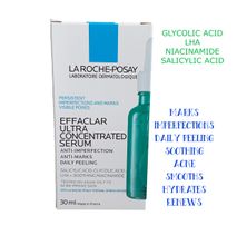 La Roche Posay NIACINAMIDE, GLYCOLIC Acid & SALICYCLIC Acid Effaclar Ultra Concentrate Serum.