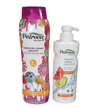 Petrova  3in1 CANDYLICIOUS Body Cleanser, Bubble Bath & Shampoo + PAPAYA Body Lotion