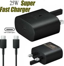SAMSUNG 25W USB-C To USB-C Fast Charging Charger For Note 10 + NOTE 20 - BLACK