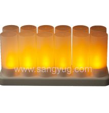 Yellow ABS LED Candles, Set of 12
