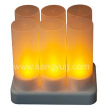 Yellow ABS LED Candles, Set of 6