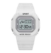 Sports Electronic Watch Unisex Square Digital Wristwatch Waterproof Clock