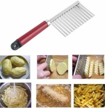 Stainless Steel Vegetable Potato Crinkle Wavy Knife Cutter