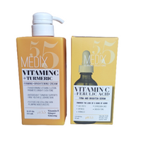 Medix 5.5 VITAMIN C & TURMERIC Cream LOTION + VITAMIN & Glycolic Acid SERUM