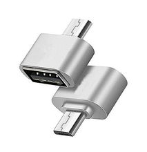 Generic OTG Micro USB Data Sync Charging Adapter Connector - Silver