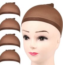 6pcs wig caps stocking-Brown