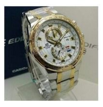 Casio Ivory & Gold Watch With Stainless Alloy Steel Straps
