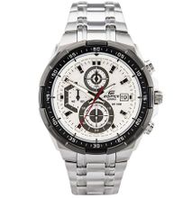 Casio Silver, white, Red Dial Chronograph Stainless Steel watch