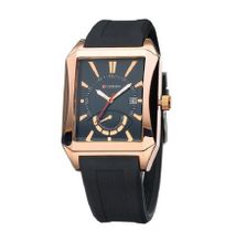 Curren Black Resin Band Luxury Wrist Watch