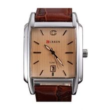 Curren Brown Leather Strap Luxury Wrist Watch