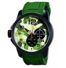 Curren Green Resin Band Military Wrist Watch