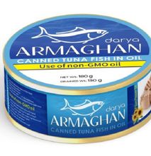 Darya Armaghan Tuna Fish With Organic Oil -180G Of Chunk Light Tuna