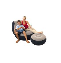 Classy Inflatable Sofa Seat With Footrest + Manual Pump