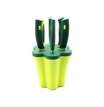 6-piece Knife Set Plus Stand - Green