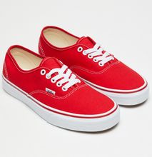 Vans Mens Low Top Sneakers - Red And White