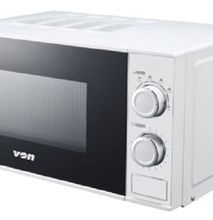 VON VAMS-20MGW Microwave Oven, Solo, 20L Mechanical - White