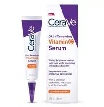 CeraVe Skin Renewal VITAMIN C Face Serum. Hydrates, Brightens, Evens, Anti Aging, Smooth Wrinkles, Moisturizes & Softens.